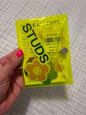 STUDS Mini Pave Huggie Set